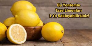 Limonlarınızı ve turunçgilleri uzun süre muhafaza etmek i’çin
